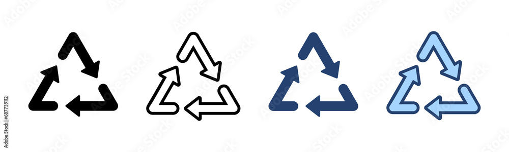 Recycle icon vector. Recycling sign and symbol. Recycle icon vector. Recycling sign and symbol.