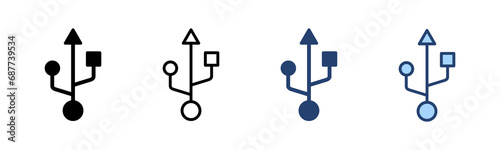 Usb icon vector. Flash disk sign and symbol. flash drive sign.