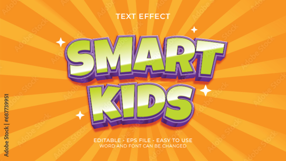 Obraz premium SMART KIDS creative text effect