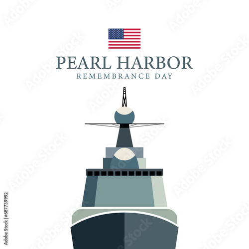 Pearl Harbor Remembrance Day Background Design.