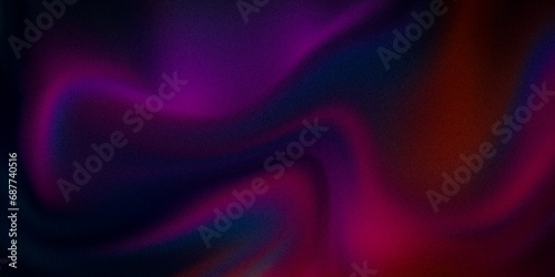 Pink red orange wavy wide background. Blurred pattern with noise effect. Grainy website banner, desktop, template, digital gradient. Nostalgia style, Christmas, New Year, Valentine, Halloween, Easter photo