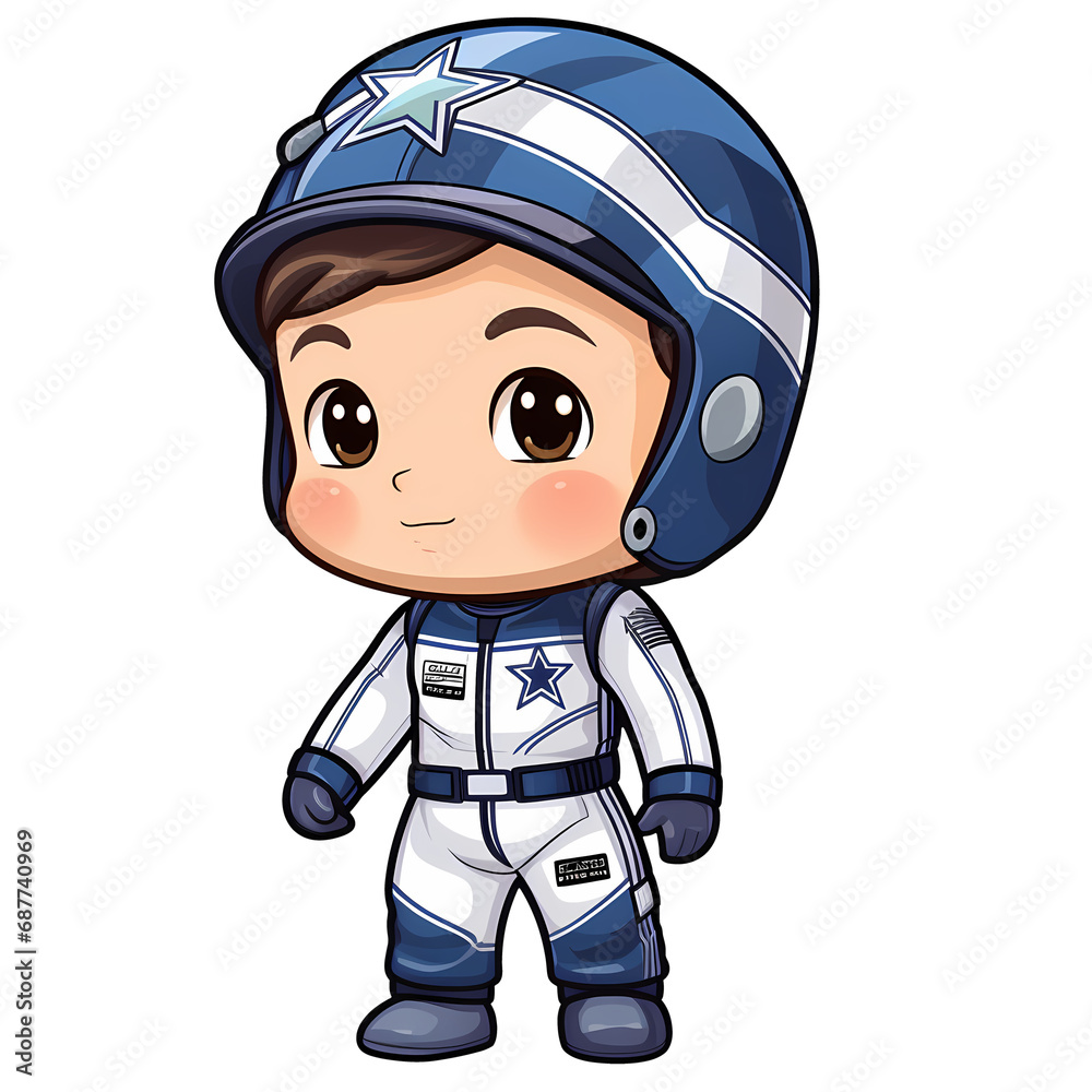Cute Baby Boy Racer Clipart Illustration