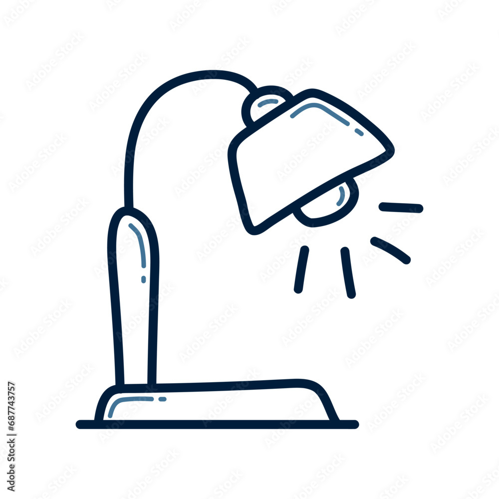 Hand drawn Desk Lamp doodle illustration design. Desk Lamp doodle icon vector. Hand drawn Desk Lamp doodle illustration design. Desk Lamp doodle icon vector.