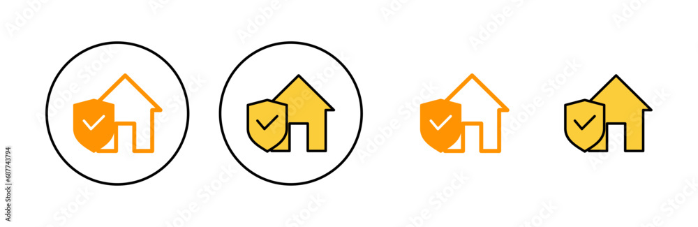 home insurance icon set for web and mobile app. home protection sign and symbol home insurance icon set for web and mobile app. home protection sign and symbol