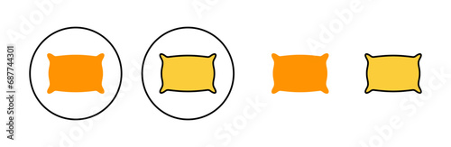 Pillow icon set for web and mobile app. Pillow sign and symbol. Comfortable fluffy pillow