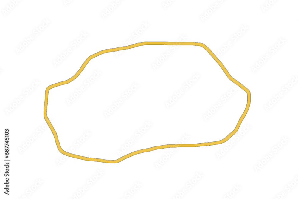 Illustration of a yellow rubber band on a transparent background Illustration of a yellow rubber band on a transparent background