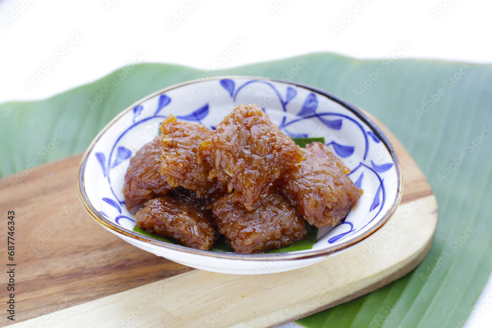 Sticky rice in palm sugar (Thai Dessert)