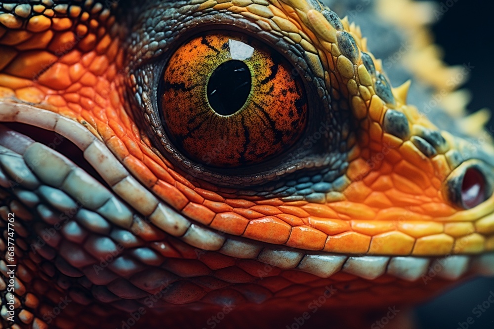 close up of a lizard