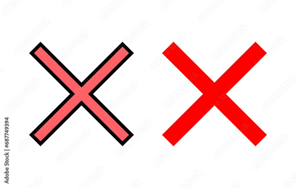 Obraz premium Close icon set illustration. Delete sign and symbol. cross sign