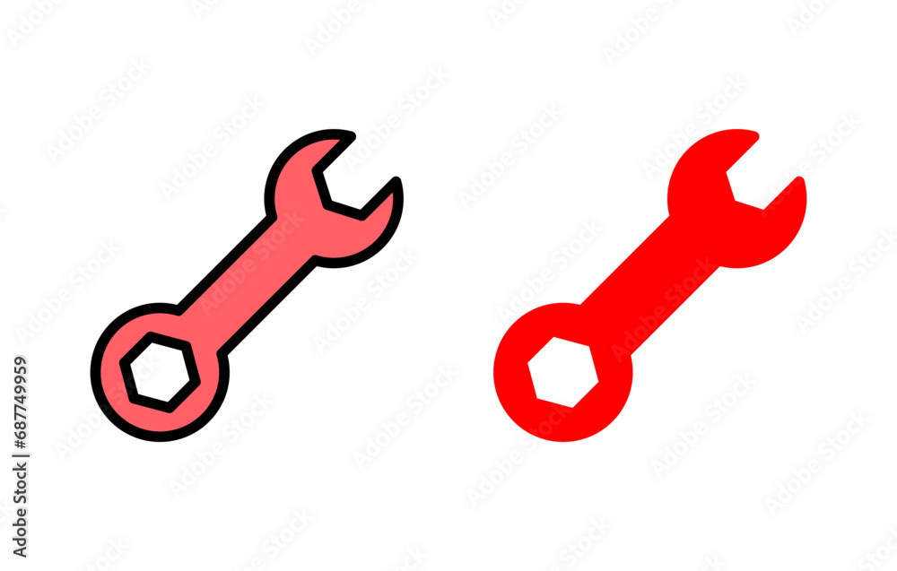 Wrench icon set illustration. repair icon. tools sign and symbol Wrench icon set illustration. repair icon. tools sign and symbol