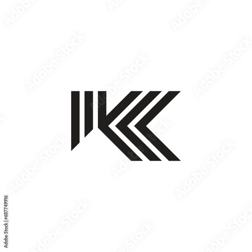 modern letter K monogram logo design