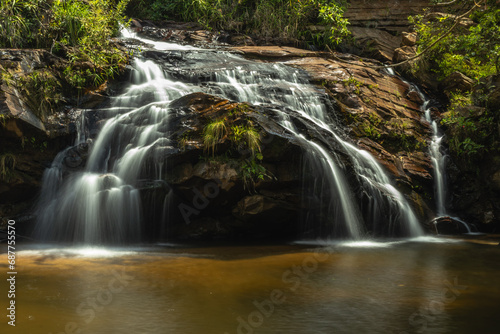 cachoeira na cidade de Rio Acima, Estado de Minas Gerais, Brasil photo