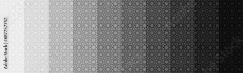 Islamic Geomteric Pattern Background with black and gray