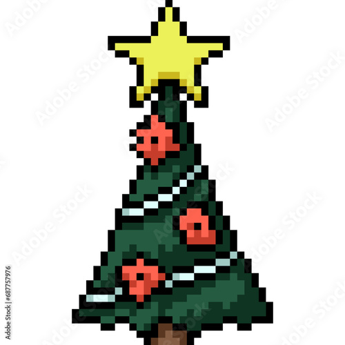 pixel art christmas tree decoration
