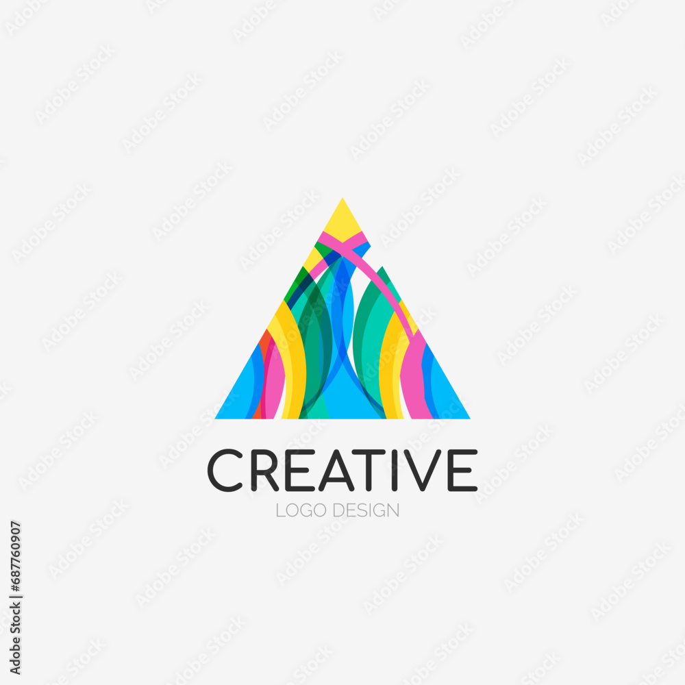 Triangle abstract logo, business emblem icon Triangle abstract logo, business emblem icon