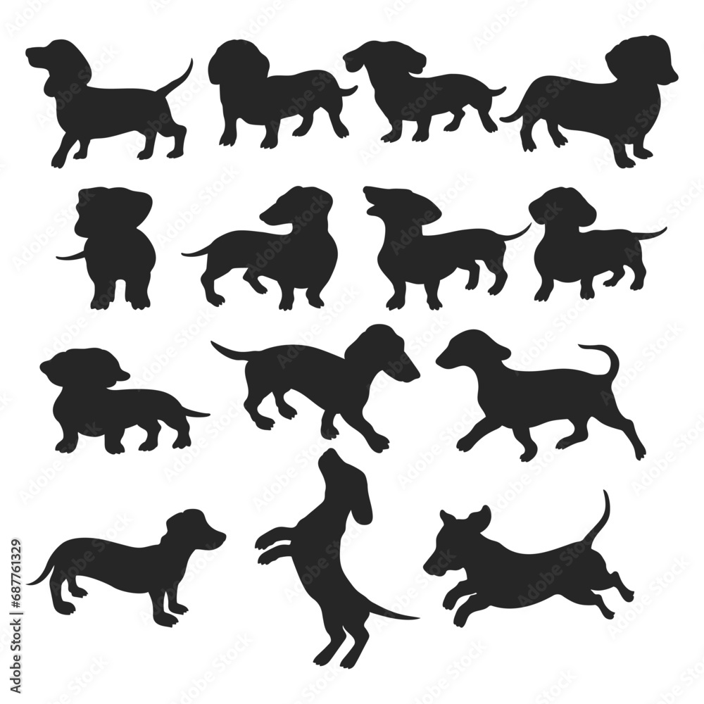 Dog silhouette illustration, Vector
Dog, Running, Playing, Walking

