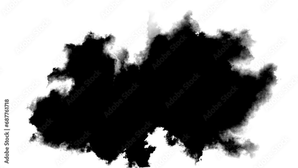 4K ink background. ink splatter compositing. Abstract slow motion transition reveal. ink splatter. ink brush stroke, fluid, overlay, alpha matte composition. transition splatter blot spreading