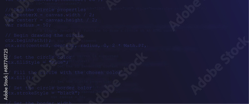 code lines programming in dark blue background, modern coding line vector illustration for tech, background, graphic