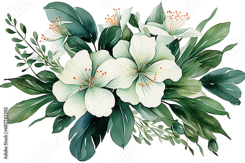 Abstract artistic background. Golden elements. Textured background. Watercolor, Modern Art. flowers, plants, tropical, leaves, posters, cards, murals,   noon  transparency  generative AI