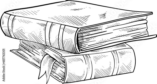 book handdrawn illustration