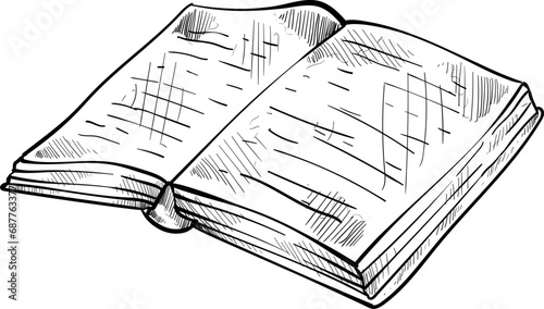 book handdrawn illustration