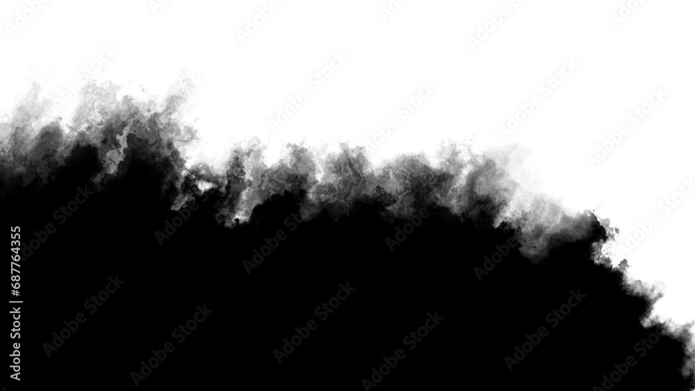 4K ink transition screen, drop texture, ink transition white and black. splatter blot, animation background , luma effect. Transparent effect, isolated, organic flow. ink splatter transition painting