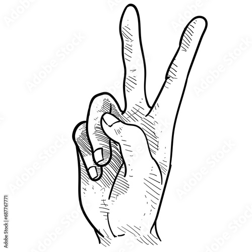 hand gesture handdrawn illustration