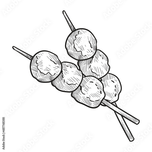 satay handdrawn illustration