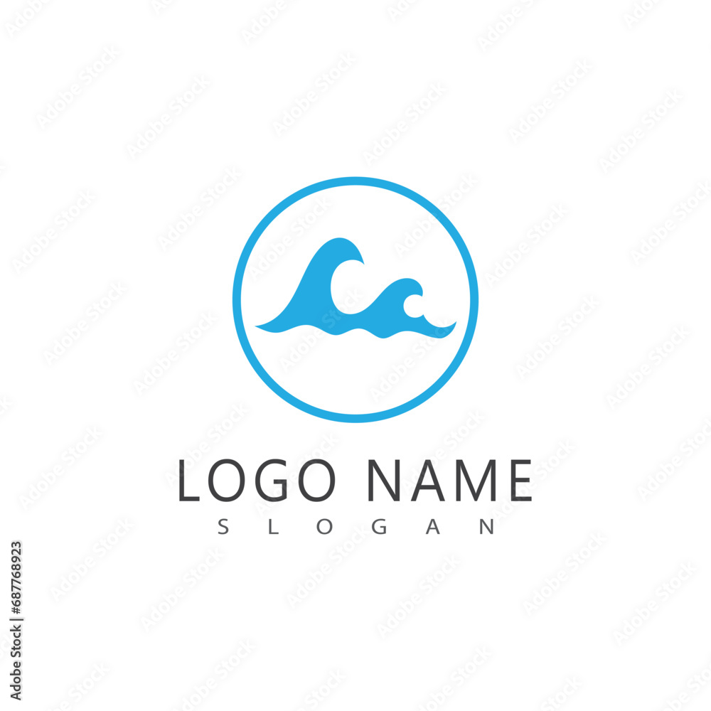 Sea wave logo vector business element and symbol Sea wave logo vector business element and symbol