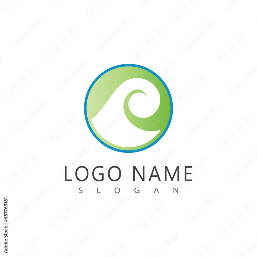 Sea wave logo vector business element and symbol Sea wave logo vector business element and symbol