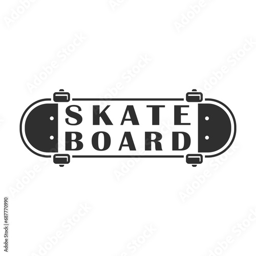 Skateboarding Typography Collection, Urban Vibes Typography for Skateboarders, Skateboard Typography Set, Typography Graphics for Extreme Sports, Skate Culture Typography Illustrations, Typography Tre photo