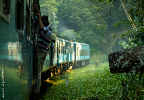 The famous blue train in Sri Lanka