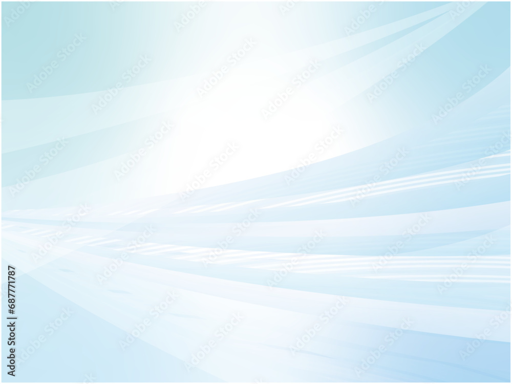 custom made wallpaper toronto digitalライトカラーのウェーブ柄が広がる抽象空間背景_ライトブルー