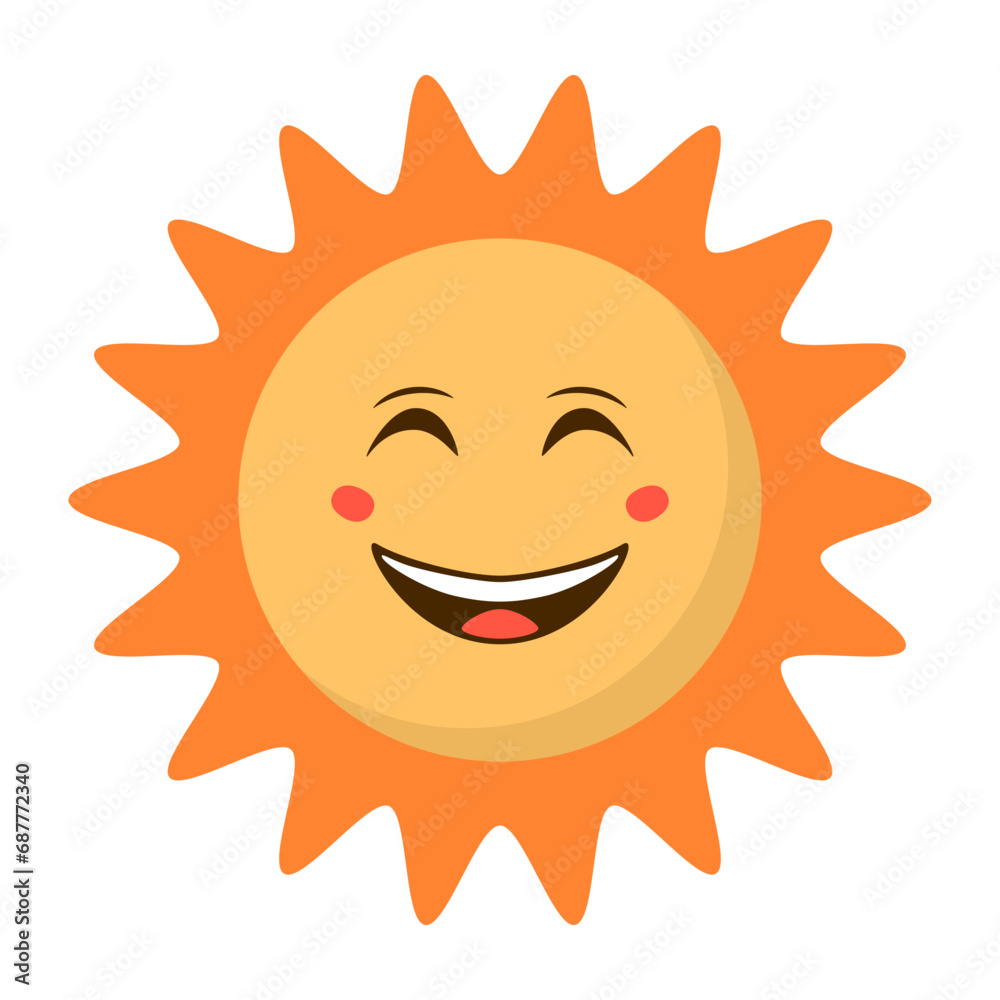 Cute character with various shape. Cute star, flower, sun, and heart in doodle face. Cute character with various shape. Cute star, flower, sun, and heart in doodle face.