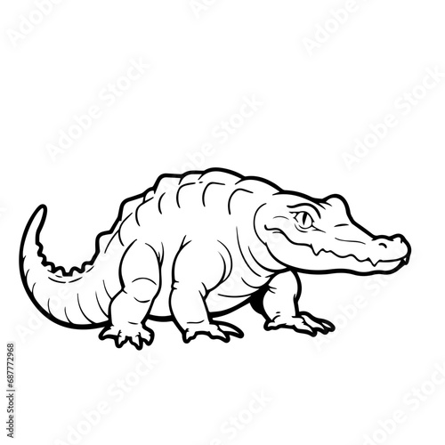 alligator Logo Monochrome Design Style © FileSource