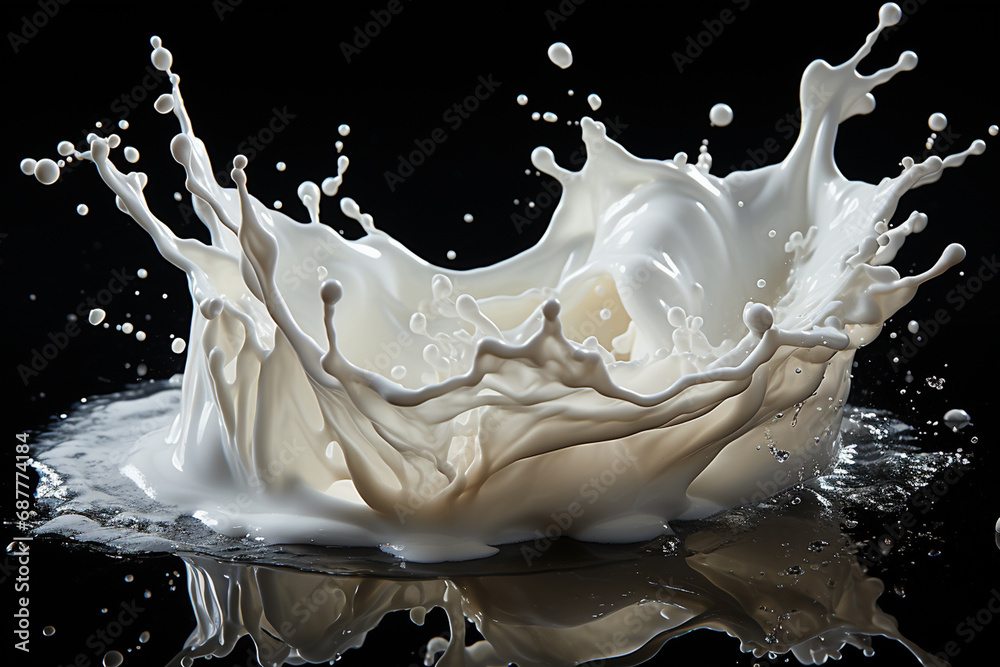 Milk. Splashes of milk. Generative AI. Milk. Splashes of milk. Generative AI.