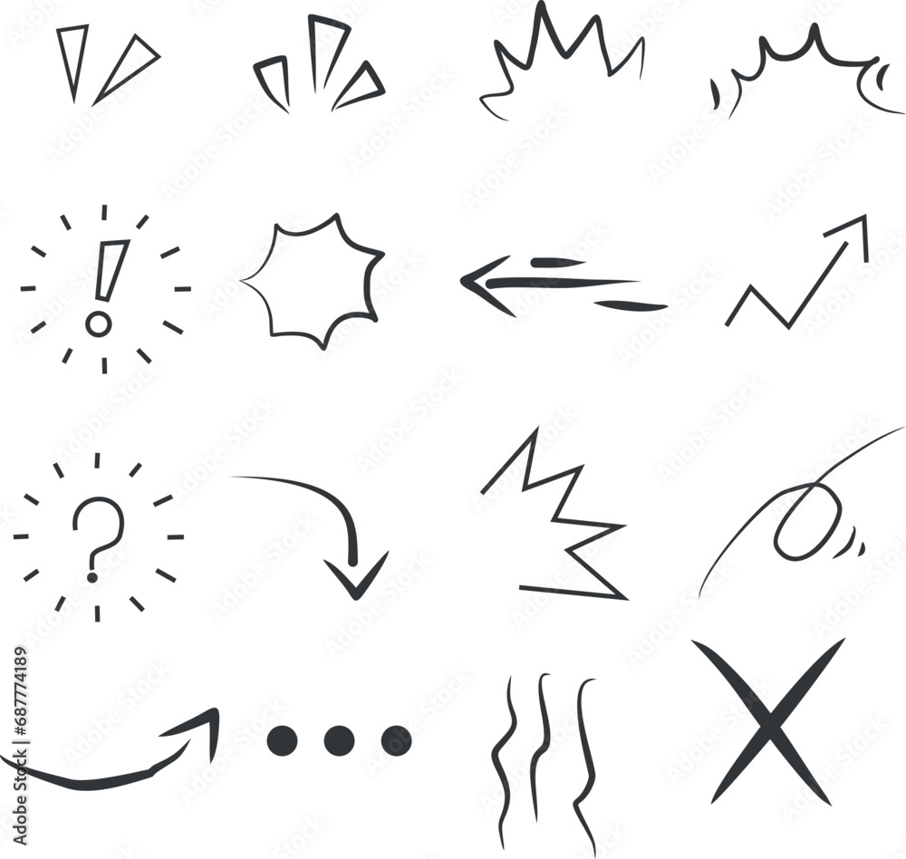 doodle set, doodle cartoon effect, arrows, circle and curve vector. Hand drawn design elements isolated on white background for infographics. vector illustration. doodle set, doodle cartoon effect, arrows, circle and curve vector. Hand drawn design elements isolated on white background for infographics. vector illustration.