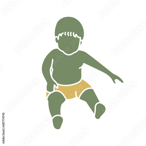 Cute Baby Kids Silhouette 2