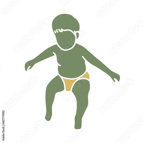 Cute Baby Kids Silhouette 9