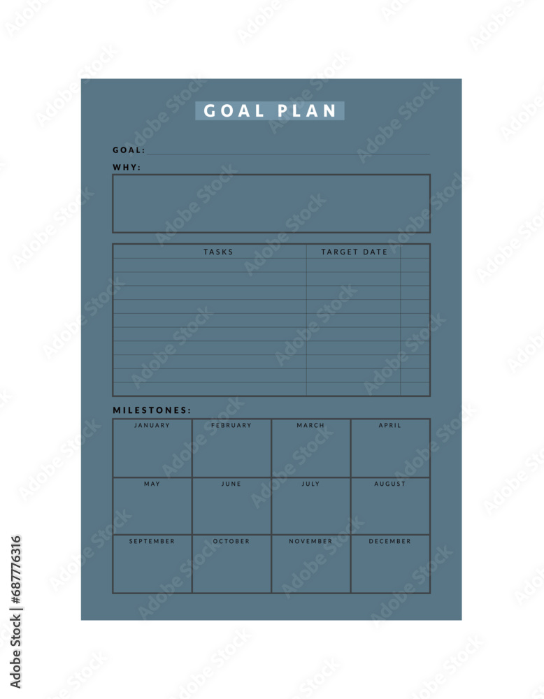 Goal Planner. (Happiness) Vector illustration. Goal Planner. (Happiness) Vector illustration.