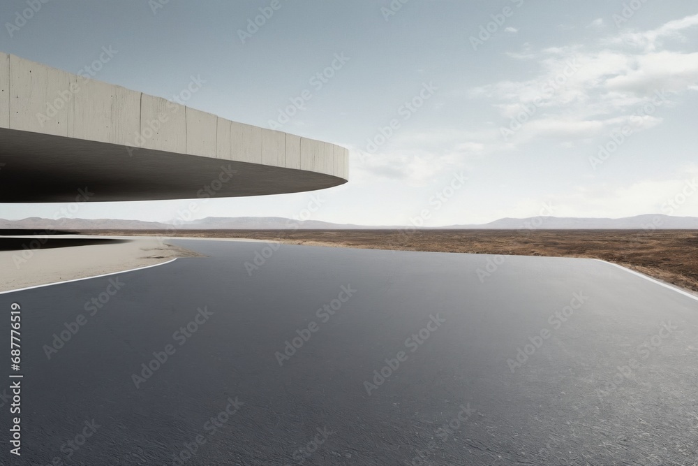 Futuristic minimalist architecture