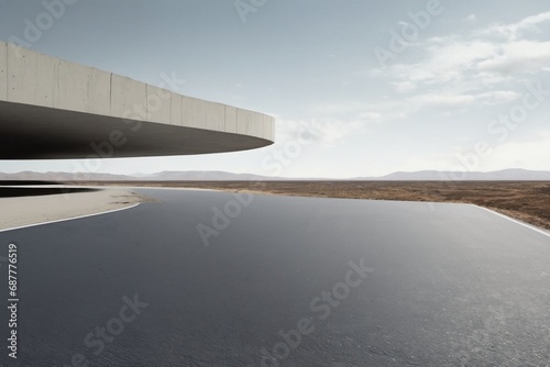 Futuristic minimalist architecture