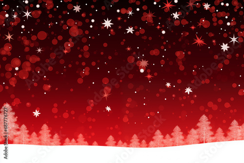 red snowflakes Christmas invitation card background