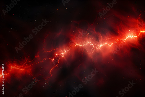 Abstract background of red lightning
