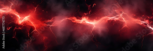 Abstract background of red lightning photo