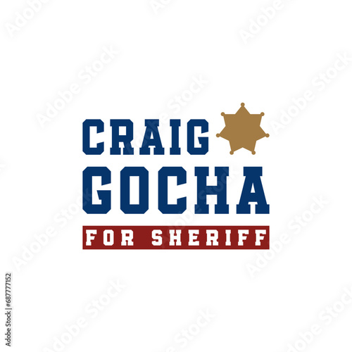 Craig Gocha Sheriff Campaign vector text typography  Wordmark logo Design element vector
