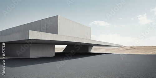 Futuristic minimalist architecture