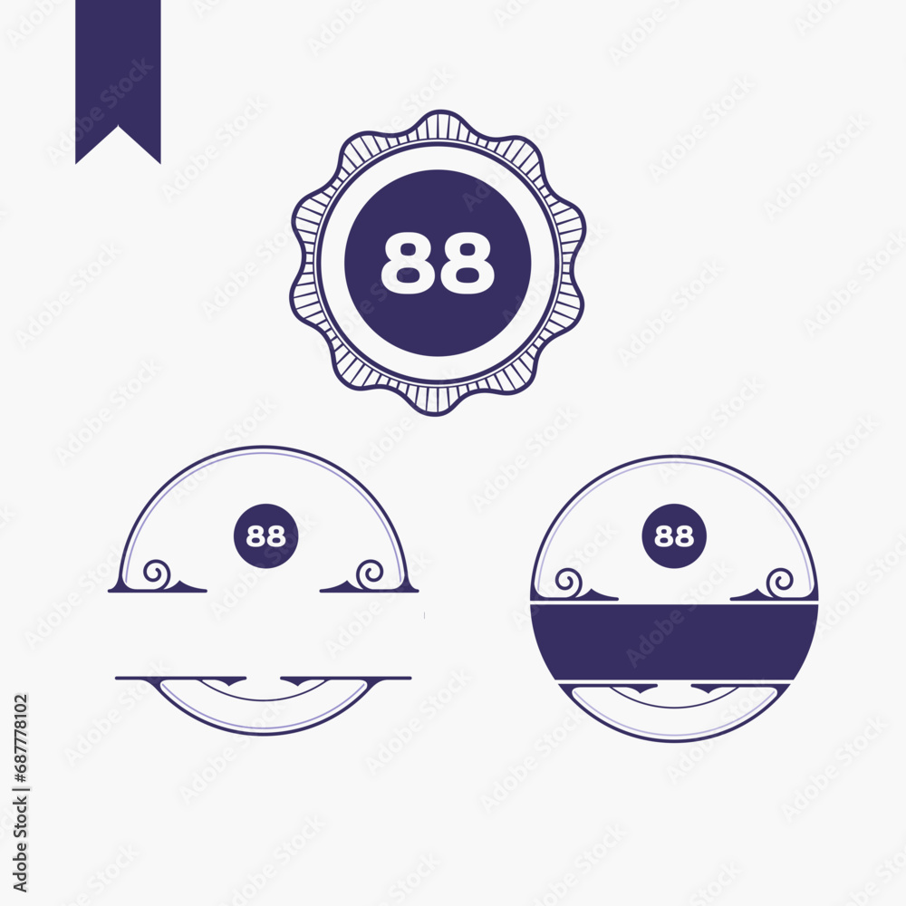 Naklejka premium set of vintage retro frame