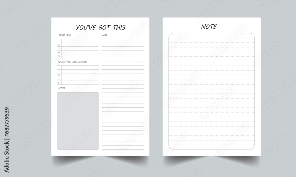 Editable You've Got This Daily Planner Kdp Interior printable template ...