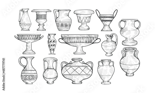 antique urn handdrawn collection